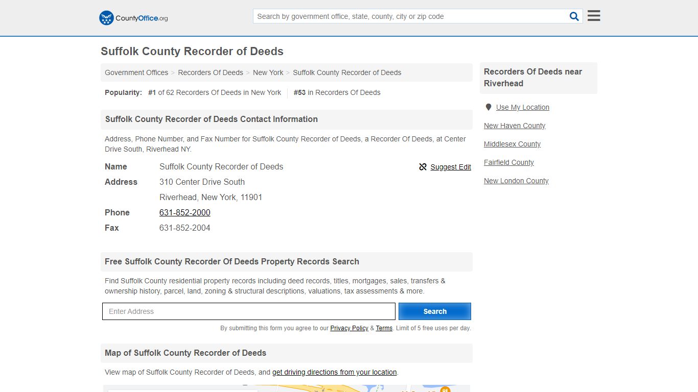 Suffolk County Recorder of Deeds